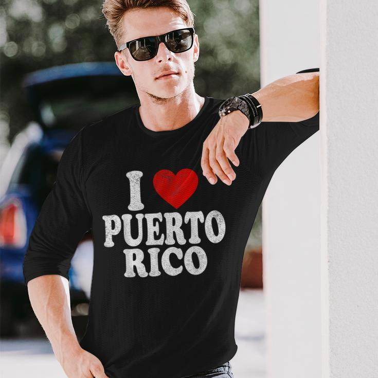 I Heart Love Puerto Rico Long Sleeve T-Shirt Gifts for Him