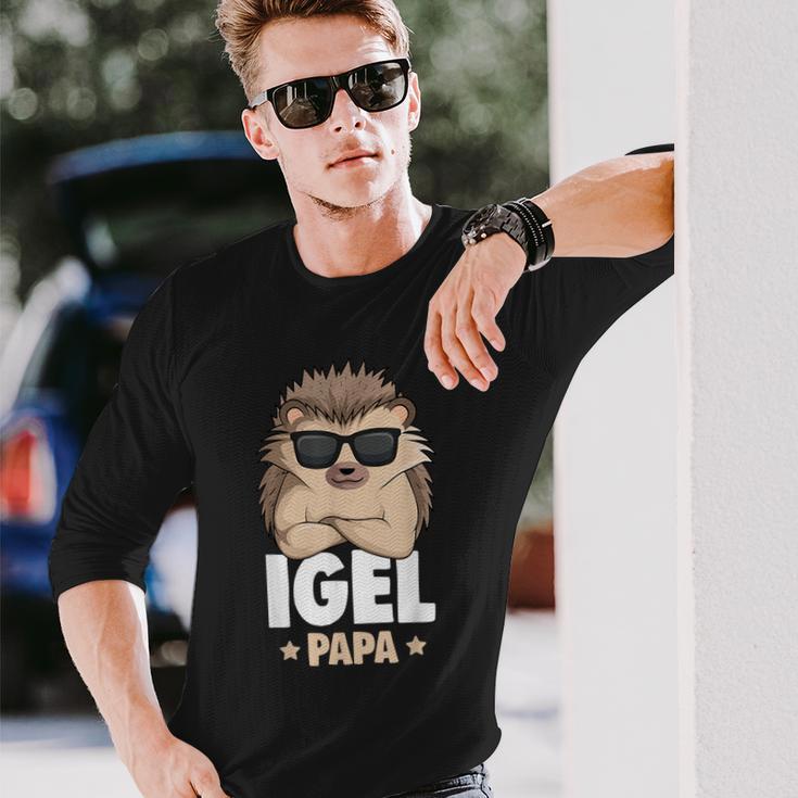 Hedgehog Papa Langarmshirts Geschenke für Ihn