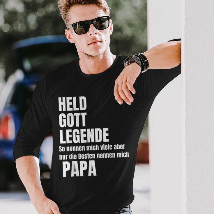 Held God Legend Die Besten Nennen Mich Papa Langarmshirts Geschenke für Ihn