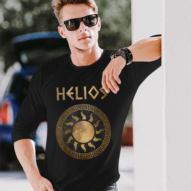 Helios Greek Sun God Antique Symbol Langarmshirts Geschenke für Ihn