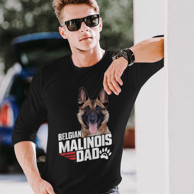 Herren Belgischer Malinois Hund Papa Belgischer Schäferhund Hundebesitzer Papa Langarmshirts Geschenke für Ihn