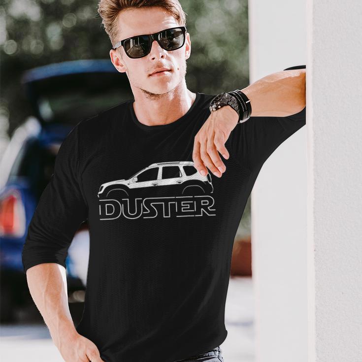 Herren Duster Auto Grafik Langarmshirts, Schwarz Vintage Fahrzeug Geschenke für Ihn