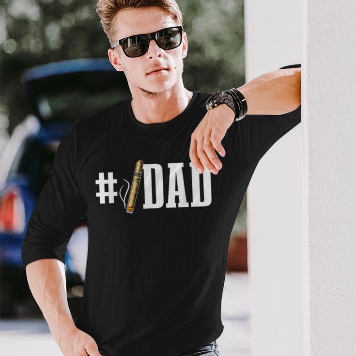 Herren Lustiger Zigarrenliebhaber Papa Grafik Für Männer Und Jungen Zigarren Smoker Langarmshirts Geschenke für Ihn