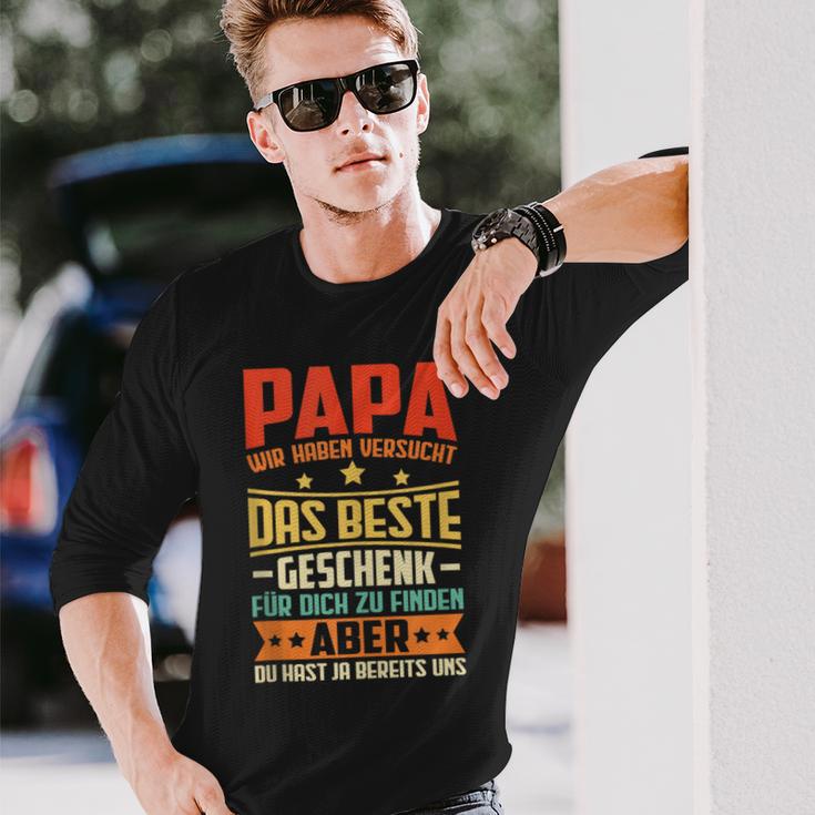 Herren Papa Undater Geschenk Lustiger Spruch Herrenatertag Langarmshirts Geschenke für Ihn