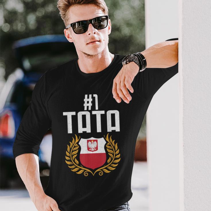 Herren Tatko Ojczulek Tato Papa Ojciecatertag Tata Langarmshirts Geschenke für Ihn