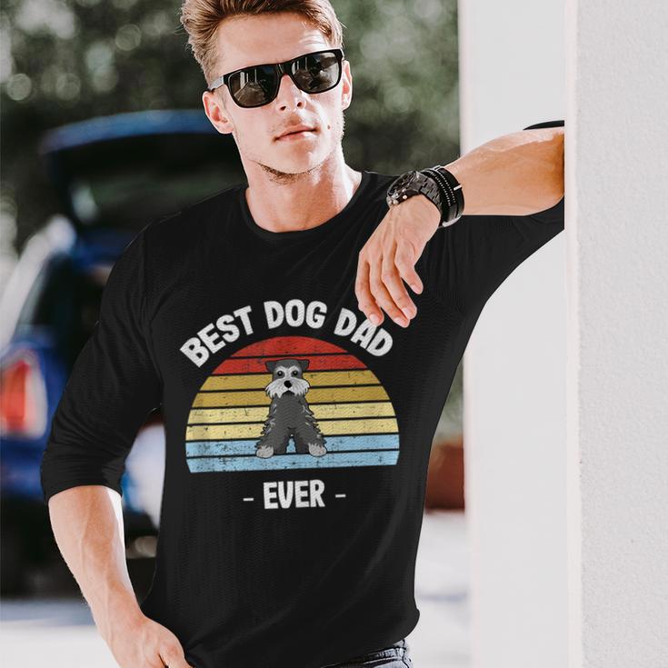 Herren Zwergschnauzer Papa Geschenk Langarmshirts Geschenke für Ihn