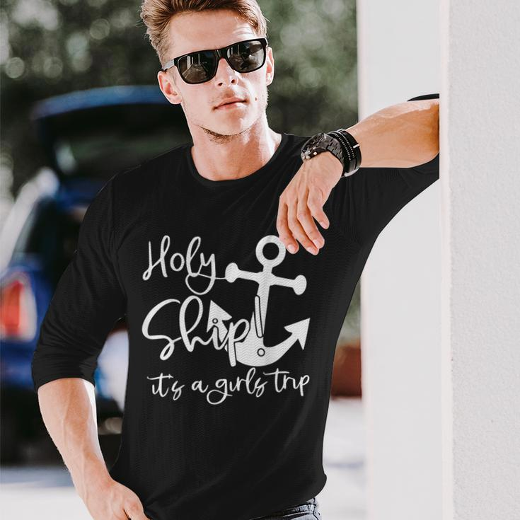Holy Ship It's A Family Trip Long Sleeve T-Shirt Gifts for Him