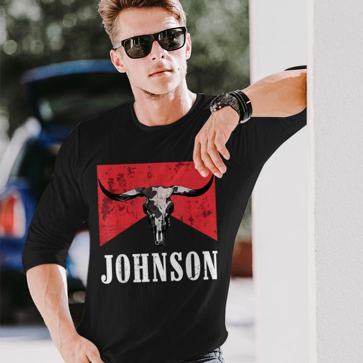 Howdy Cojo Western Style Team Johnson Family Reunion Long Sleeve T-Shirt Gifts for Him