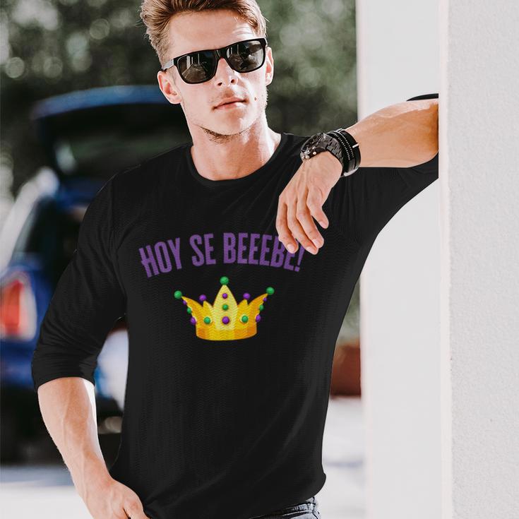 Hoy Se Bebe Mardi Gras Dominican Long Sleeve T-Shirt Gifts for Him