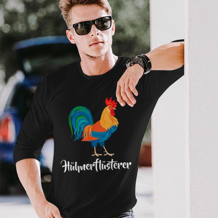 Hühner Flüsterer Lustiges Landwirt Bauer Huhn Hahn Kinder Langarmshirts Geschenke für Ihn