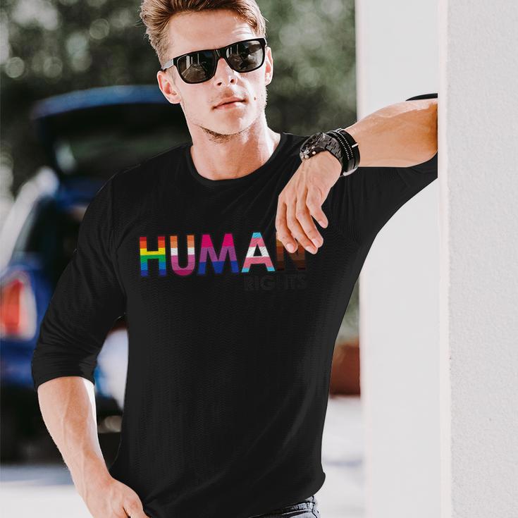 Human Rights Lgbtq Racism Sexism Flags Protest Long Sleeve T-Shirt Gifts for Him