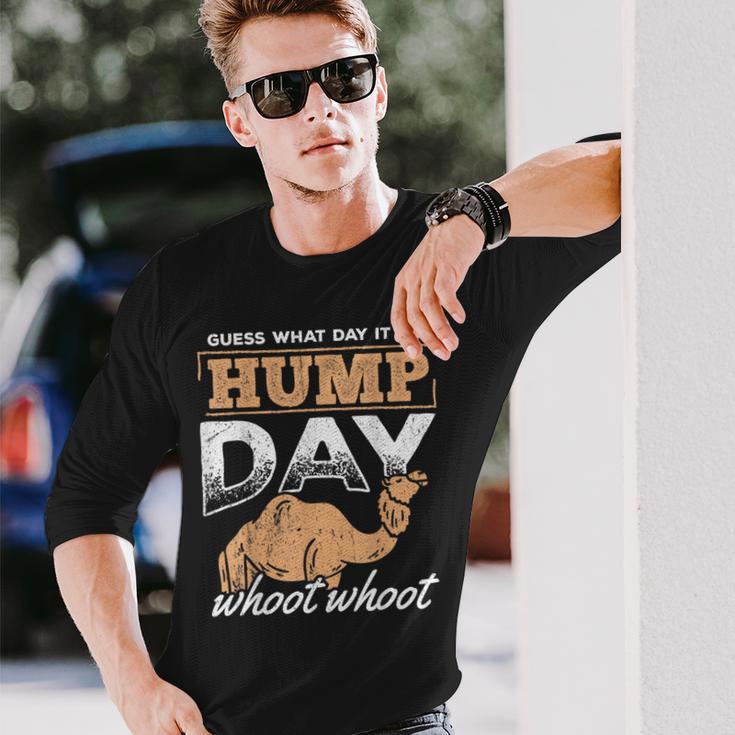 Hump Day Whoot Whoot Weekend Laborer Worker Long Sleeve T-Shirt Gifts for Him