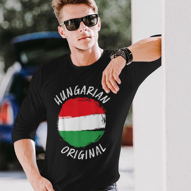 Hungarian Original Hungary Flag Hungarian Long Sleeve T-Shirt Gifts for Him