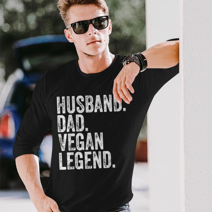 Husband Dad Vegan Legend Father's Day Long Sleeve T-Shirt Gifts for Him