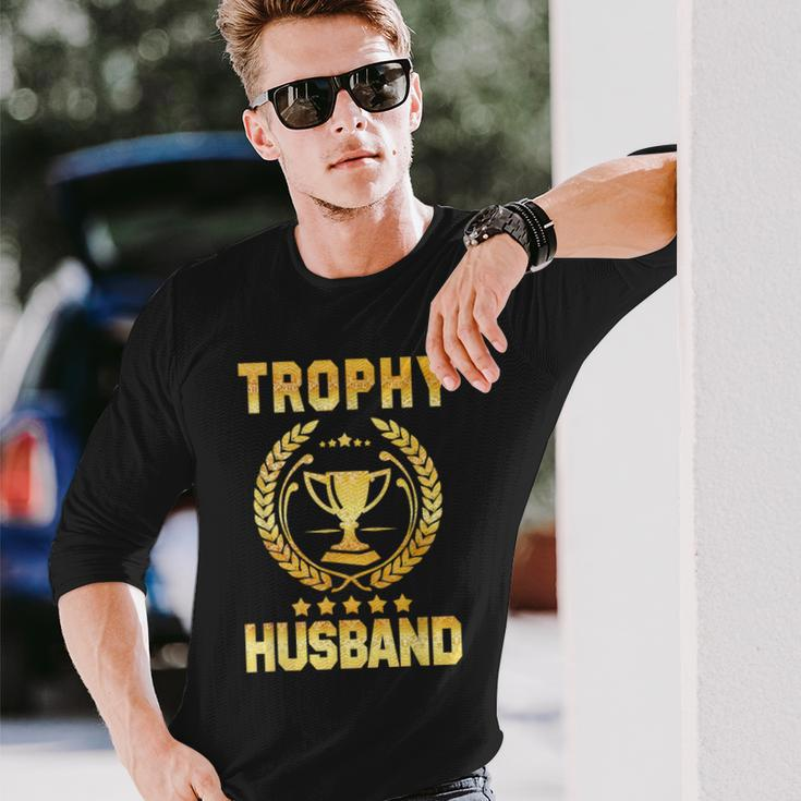 Husband Trophy Cup Father's Day Long Sleeve T-Shirt Gifts for Him