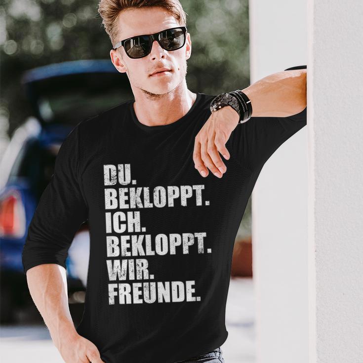 Ich Bekloppt Du Bekloppt Wir Freund Ich Bekloppt Du Bekloppt Wir Freund Langarmshirts Geschenke für Ihn