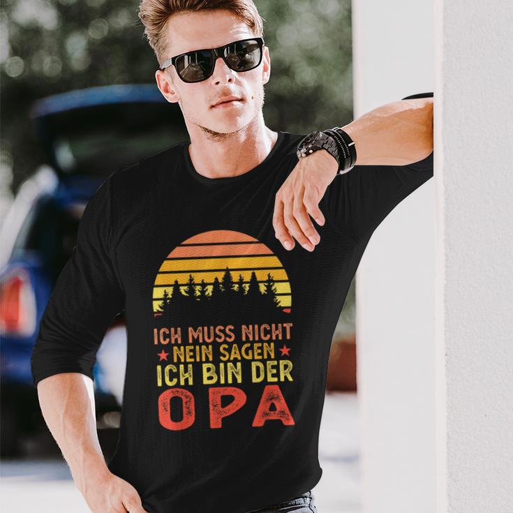 Ich Bin Der Opa Papa Family Langarmshirts Geschenke für Ihn