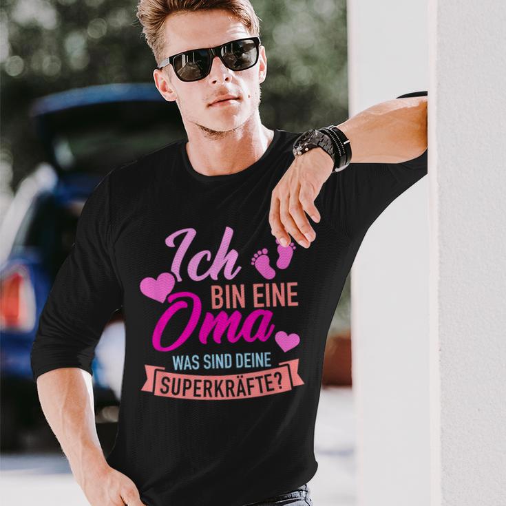 Ich Bin Eine Oma Was Sind Dein Superkraftte German Language Langarmshirts Geschenke für Ihn