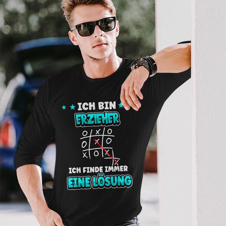 Ich Bin Erzieher Ich Findde Immer Eine Lösung Ich Bin Erzieher Langarmshirts Geschenke für Ihn