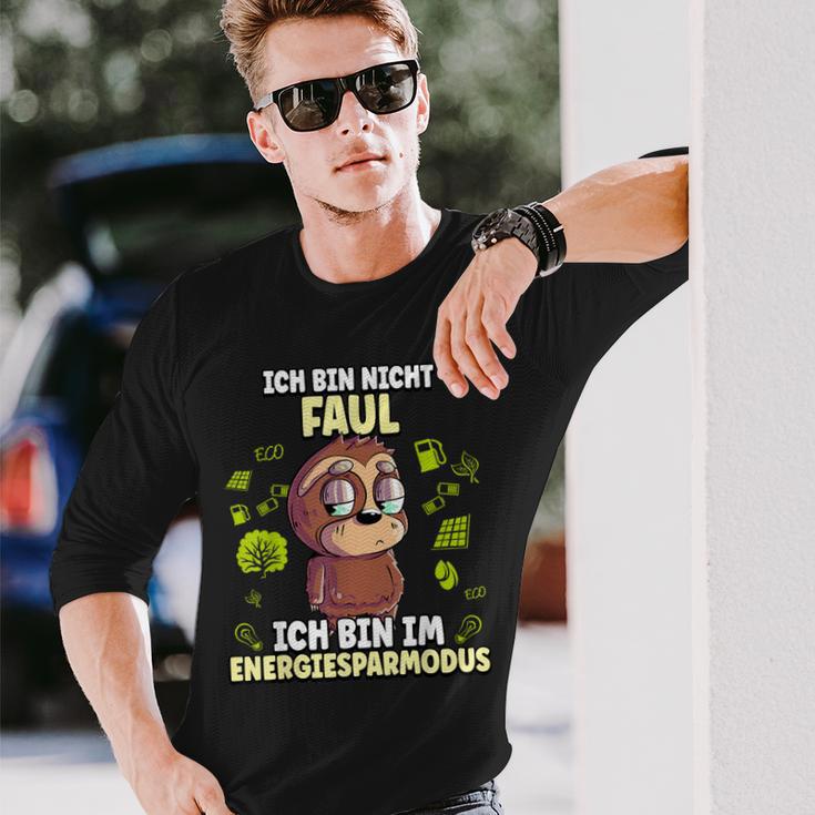 Ich Bin Nicht Faul Ich Bin Im Energiessparmode Langarmshirts Geschenke für Ihn