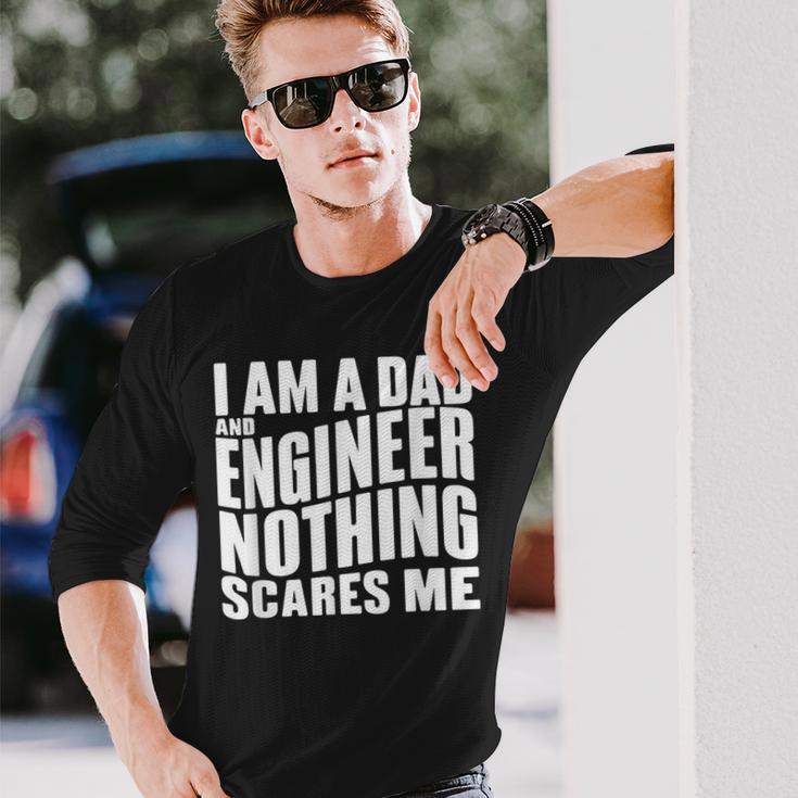 Ich Bin Papa Und Ingenieur Nichts Erschreckt Mich Langarmshirts Geschenke für Ihn