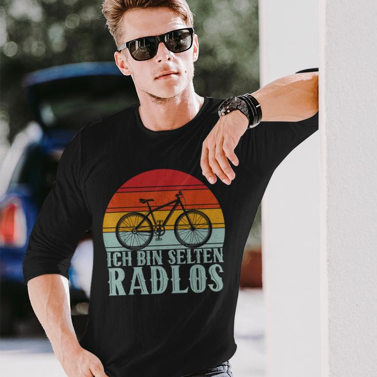 Ich Bin Selten Radlos Fahrrad German Langu Langarmshirts Geschenke für Ihn