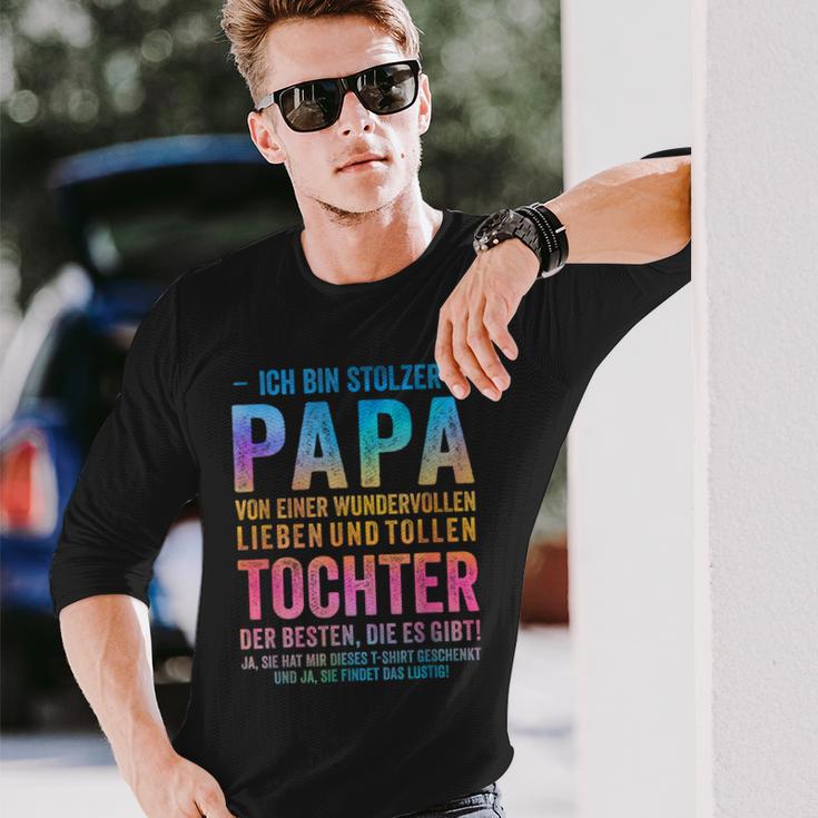 Ich Bin Stolzer Papa Einer Wundervolltochter Langarmshirts Geschenke für Ihn