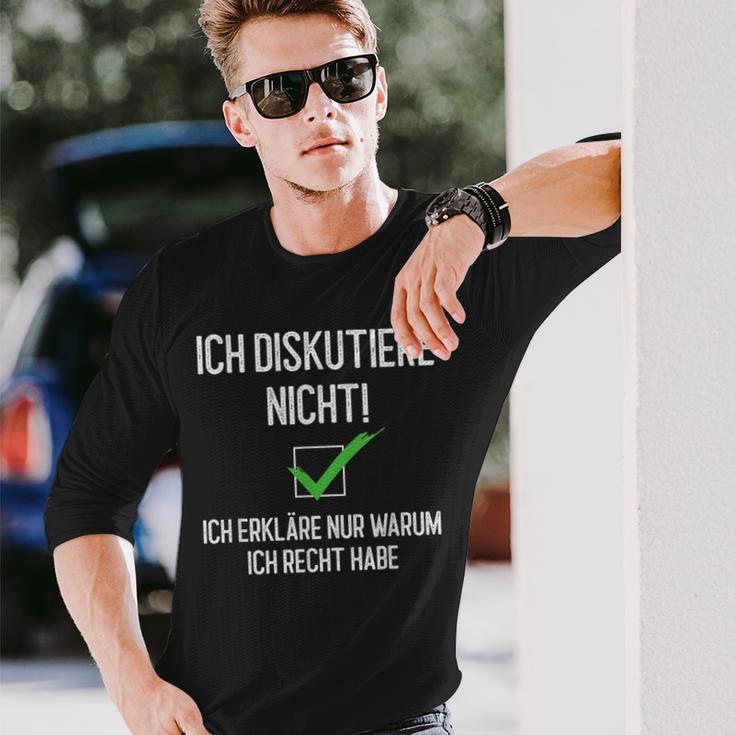 Ich Diskutiere Nicht, Ich Erkläre Warum Ich Recht Habe Schwarzes S Langarmshirts für Debattierfreunde Geschenke für Ihn