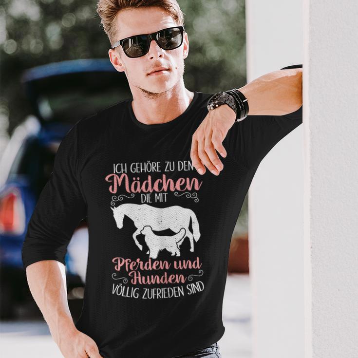 Ich Gehöre zu den Mädchen: Pferdereiten & Hunde Langarmshirts Geschenke für Ihn