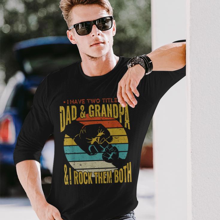 Ich Habe Zwei Titel Papa Und Opa Lustigeratertag Opa Langarmshirts Geschenke für Ihn