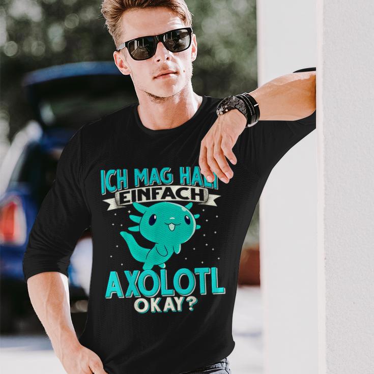 Ich Mag Halt Einfach Axolotl Langarmshirts Geschenke für Ihn