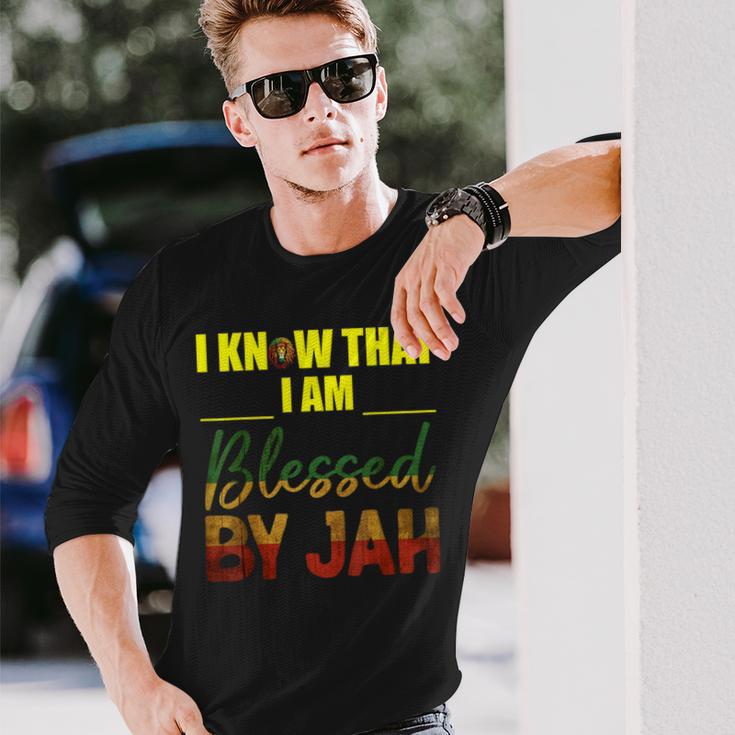 Ich Weiß Ich Bin Gesegneton Jah Rasta Langarmshirts Geschenke für Ihn