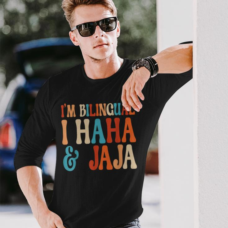 I’M Bilingual Haha And Jaja Spanish Heritage Month Teacher Long Sleeve T-Shirt Gifts for Him