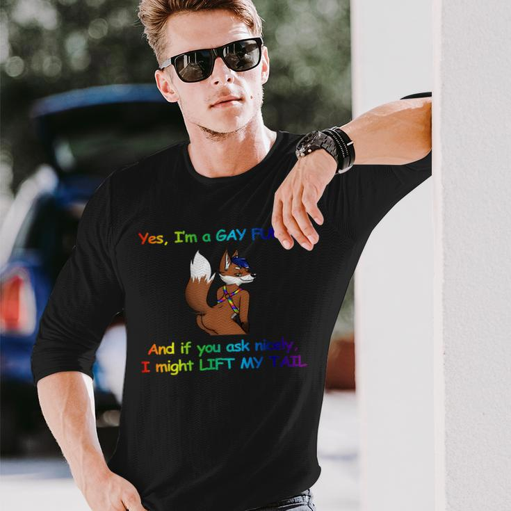 I’M A Gay Furry And If You Ask Nicely I Might Lift My Tail Long Sleeve T-Shirt Gifts for Him