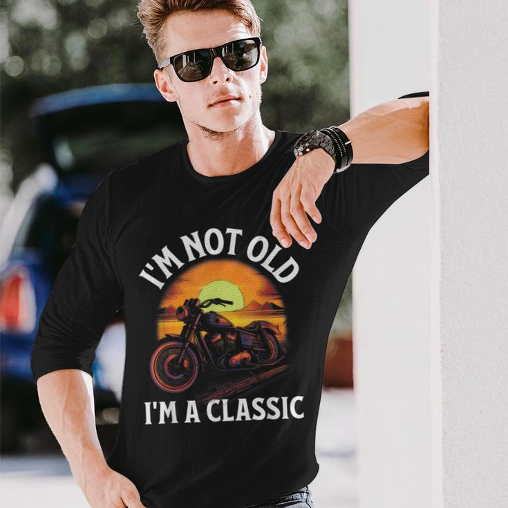 I’M Not Old I’M A Classic Fathers Day Vintage Motorbike Long Sleeve T-Shirt Gifts for Him