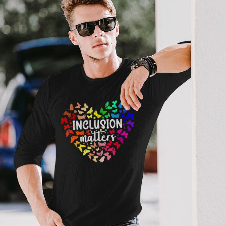 Inclusion Matters Autism Awareness Month Neurodiversity Sped Long Sleeve T-Shirt Gifts for Him