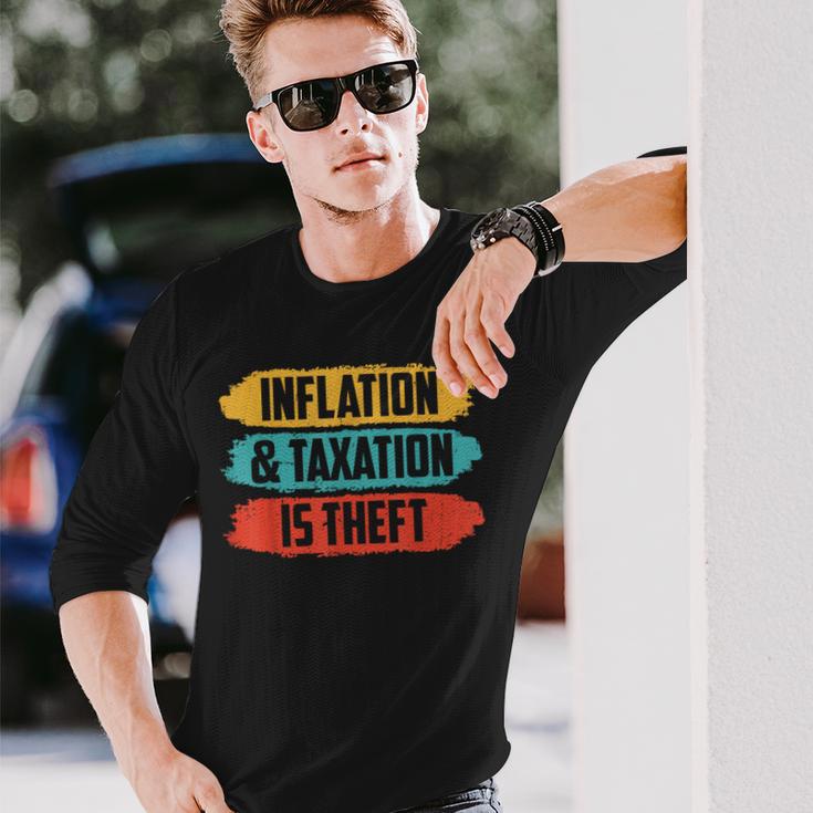 Inflation Und Steuere Sind Raub Stagflation Money Prints S Langarmshirts Geschenke für Ihn