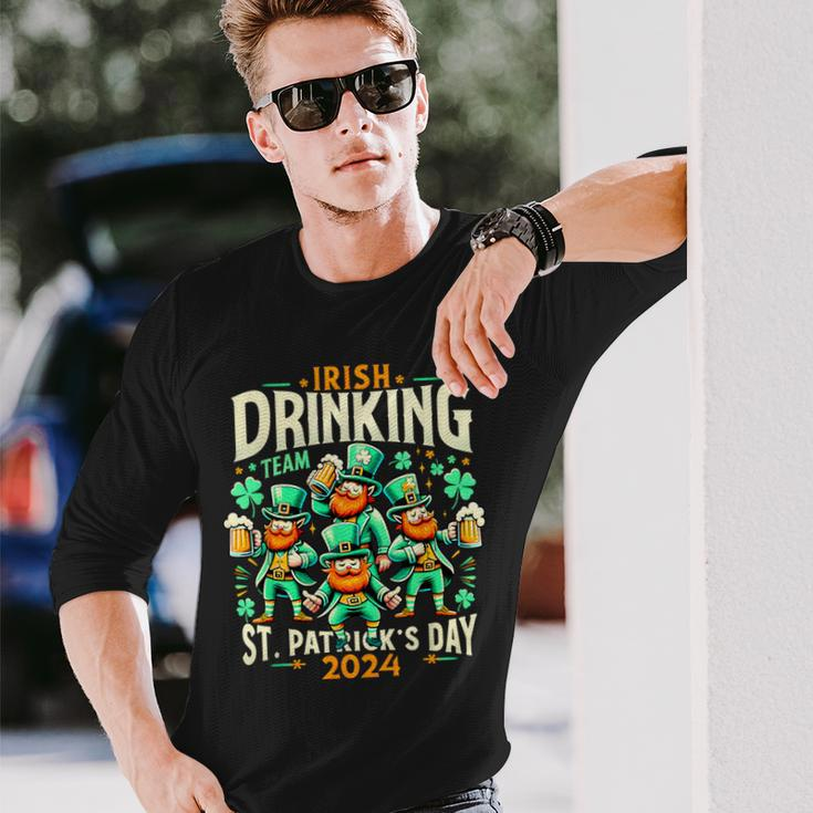 Irish Drinking Team Irish Beer Lovers St Patrick's Day 2024 Long Sleeve T-Shirt Gifts for Him