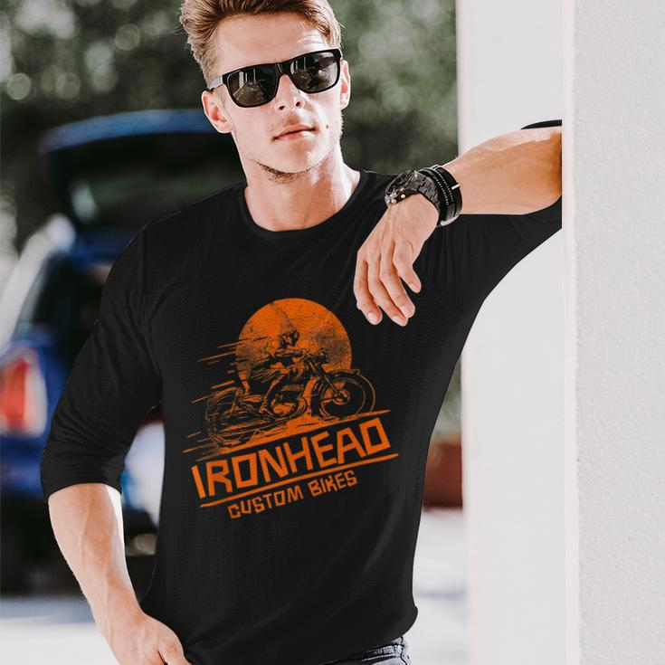 Ironhead Custom Bikes Motorcycle Riding Long Sleeve T-Shirt Gifts for Him