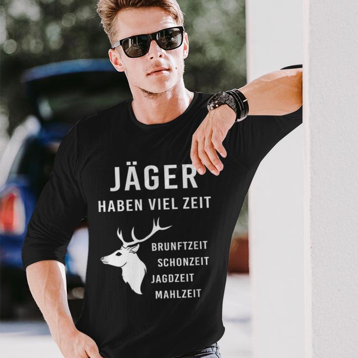 Jäger Haben Viel Zeit I Schonzeit I Jäger Hunting Langarmshirts Geschenke für Ihn