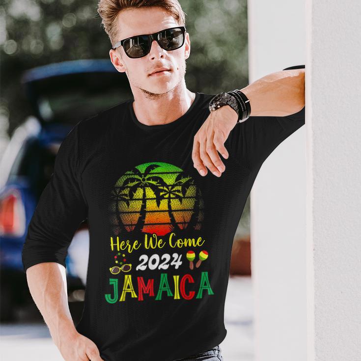 Jamaica 2024 Here We Come Matching Family Vacation Trip Long Sleeve T-Shirt Gifts for Him