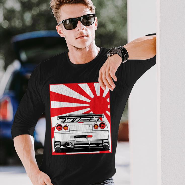 Jdm Drifting Car Race Japanese Sun Street Racing Automotive Long Sleeve T-Shirt Gifts for Him