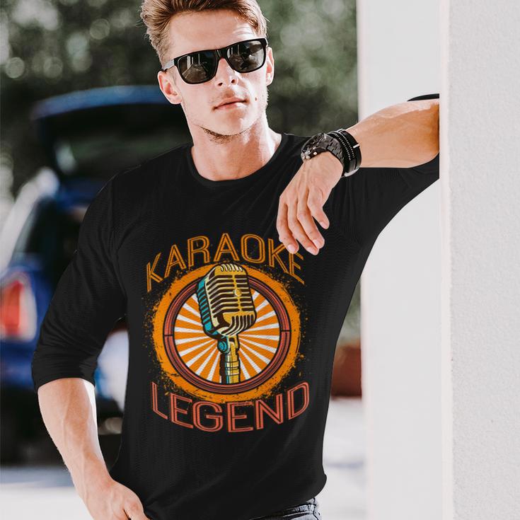 Karaoke Music Sing Music Bar Singer Karaoke Legend Long Sleeve T-Shirt Gifts for Him