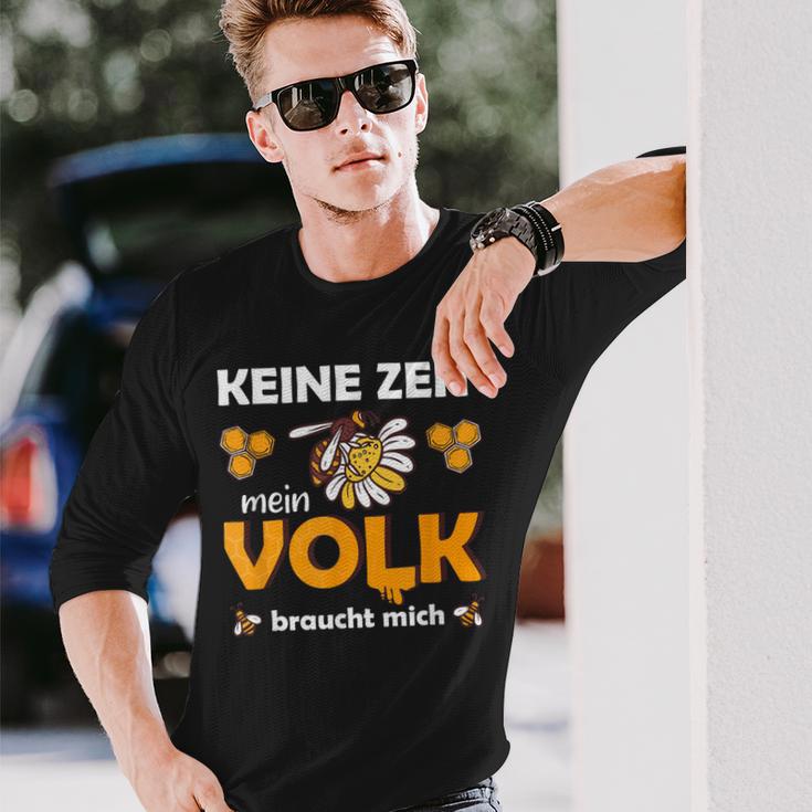 Keine Zeit, Mein Volk Braucht Mich Biene Schwarzes Langarmshirts Geschenke für Ihn