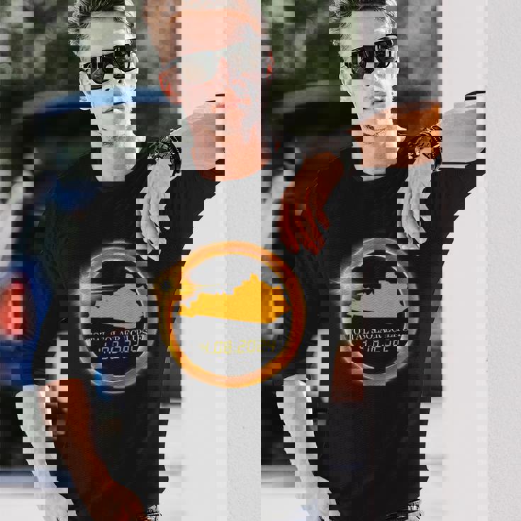 Kentucky April 8 Total Solar Eclipse 2024 Usa Map Totality Long Sleeve T-Shirt Gifts for Him Kentucky April 8 Total Solar Eclipse 2024 Usa Map Totality Long Sleeve T-Shirt Gifts for Him