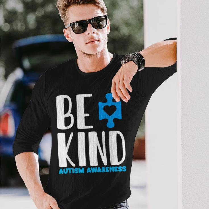 Be Kind Autism Awareness Long Sleeve T-Shirt Gifts for Him