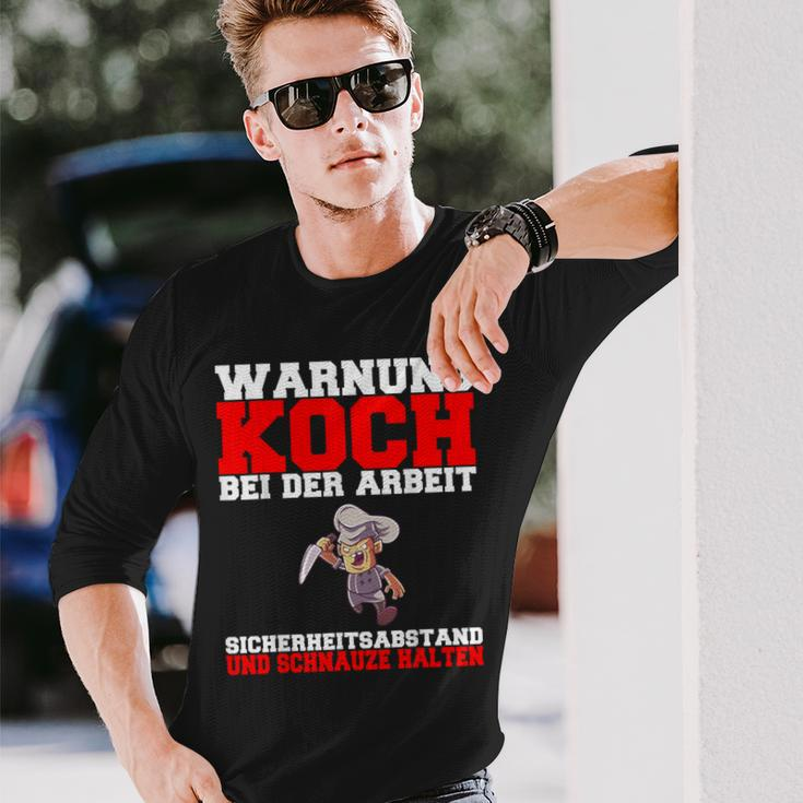 Koch Warnung German Language Langarmshirts Geschenke für Ihn