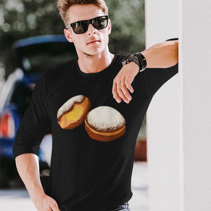 Krapfen Faschingskrapfen Berlin Pancakes Langarmshirts Geschenke für Ihn