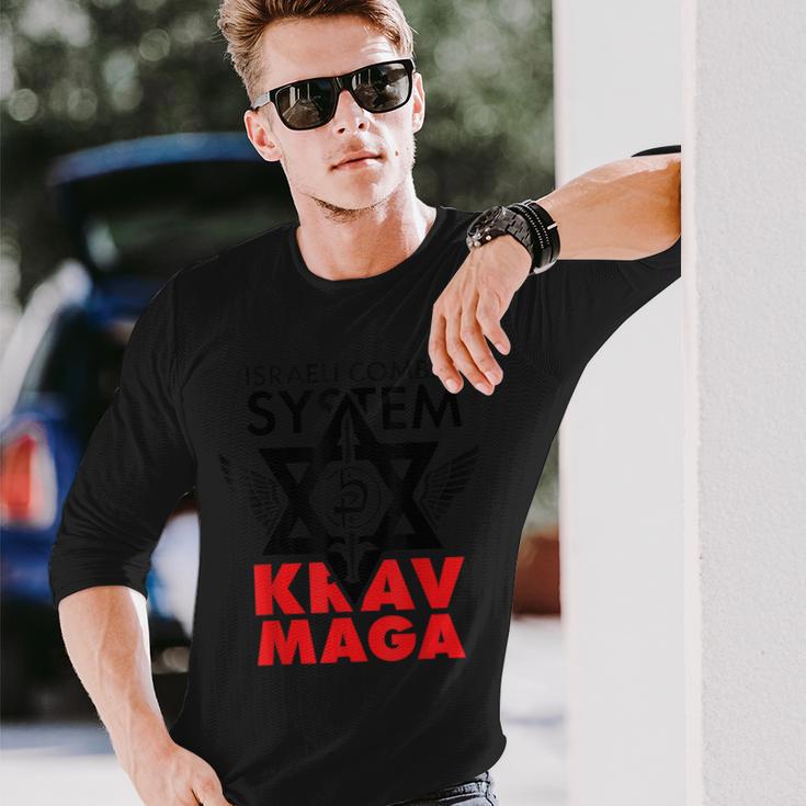 Krav Maga Israeli Combat System Gray Langarmshirts Geschenke für Ihn