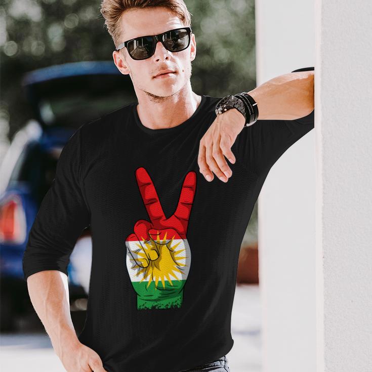 Kurdish Flag Kurdish Kurdistan Langarmshirts Geschenke für Ihn